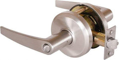 Stanley - Grade 2 Entrance Lever Lockset - 2-3/4" Back Set, Key In Lever Cylinder, Brass Alloy, Nickel Finish - Top Tool & Supply