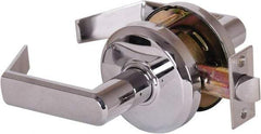 Stanley - Grade 2 Passage Lever Lockset - 2-3/4" Back Set, Keyless Cylinder, Brass Alloy, Bright Chrome Finish - Top Tool & Supply