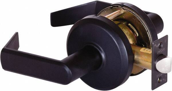 Stanley - Grade 2 Passage Lever Lockset - 2-3/4" Back Set, Keyless Cylinder, Brass Alloy, Oil Rubbed Bronze Finish - Top Tool & Supply