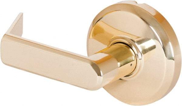 Stanley - Grade 2 Dummy Lever Lockset - 2-3/4" Back Set, Keyless Cylinder, Brass Alloy, Bright Brass Finish - Top Tool & Supply