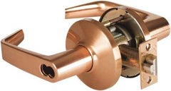 Best - Grade 2 Entrance Lever Lockset - 2-3/4" Back Set, Key In Lever Cylinder, Brass Alloy, Satin Bronze Finish - Top Tool & Supply