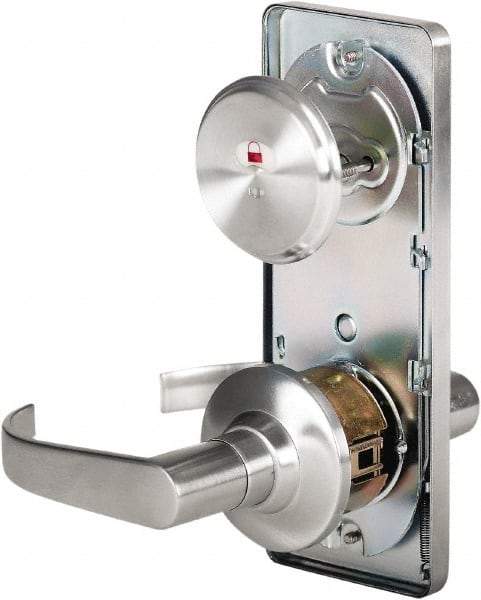 Stanley - Grade 2 Passage Lever Lockset - 2-3/4" Back Set, Keyless Cylinder, Brass Alloy, Satin Chrome Finish - Top Tool & Supply