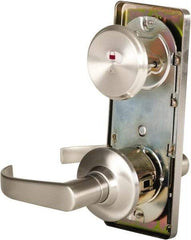 Stanley - Grade 2 Passage Lever Lockset - 2-3/4" Back Set, Keyless Cylinder, Brass Alloy, Nickel Finish - Top Tool & Supply