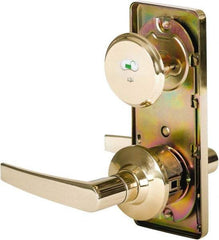 Stanley - Grade 2 Passage Lever Lockset - 2-3/4" Back Set, Keyless Cylinder, Brass Alloy, Bright Brass Finish - Top Tool & Supply