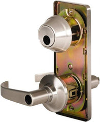 Stanley - Grade 2 Entry Lever Lockset - 2-3/4" Back Set, Key In Lever Cylinder, Brass Alloy, Nickel Finish - Top Tool & Supply