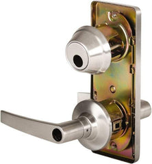 Stanley - Grade 2 Entry Lever Lockset - 2-3/4" Back Set, Key In Lever Cylinder, Brass Alloy, Satin Chrome Finish - Top Tool & Supply