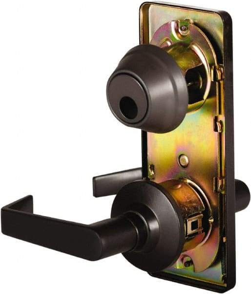 Stanley - Grade 2 Passage Lever Lockset - 2-3/4" Back Set, Keyless Cylinder, Brass Alloy, Oil Rubbed Bronze Finish - Top Tool & Supply