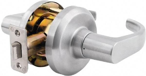 Stanley - Grade 1 Passage Lever Lockset - 2-3/4" Back Set, Keyless Cylinder, Brass Alloy, Satin Chrome Finish - Top Tool & Supply