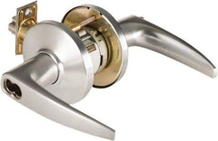 Best - Grade 1 Storeroom Lever Lockset - 2-3/4" Back Set, Key In Lever Cylinder, Brass Alloy, Satin Chrome Finish - Top Tool & Supply