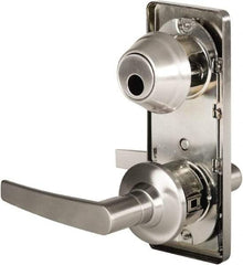 Stanley - Grade 2 Passage Lever Lockset - 2-3/4" Back Set, Keyless Cylinder, Brass Alloy, Nickel Finish - Top Tool & Supply