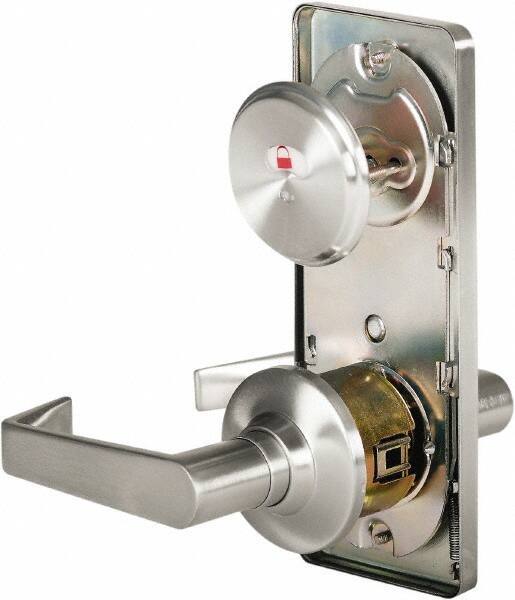 Stanley - Grade 2 Passage Lever Lockset - 2-3/4" Back Set, Keyless Cylinder, Brass Alloy, Satin Chrome Finish - Top Tool & Supply