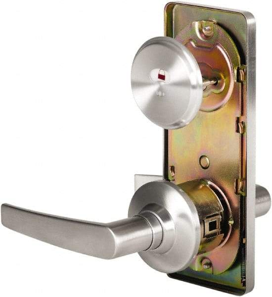 Stanley - Grade 2 Passage Lever Lockset - 2-3/4" Back Set, Keyless Cylinder, Brass Alloy, Satin Chrome Finish - Top Tool & Supply