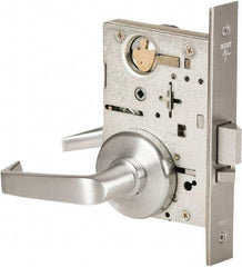 Best - Grade 1 Storeroom Lever Lockset - 2-3/4" Back Set, Keyless Cylinder, Brass Alloy, Satin Chrome Finish - Top Tool & Supply