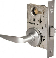 Stanley - Grade 1 Storeroom Lever Lockset - 2-3/4" Back Set, Best SFIC Cylinder, Brass Alloy, Satin Chrome Finish - Top Tool & Supply