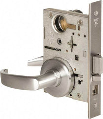 Stanley - Grade 1 Storeroom Lever Lockset - 2-3/4" Back Set, Best SFIC Cylinder, Brass Alloy, Satin Chrome Finish - Top Tool & Supply