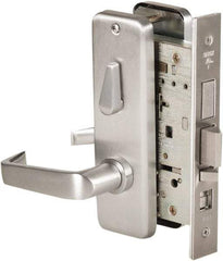 Stanley - Grade 1 Office Lever Lockset - 2-3/4" Back Set, Best SFIC Cylinder, Brass Alloy, Satin Chrome Finish - Top Tool & Supply