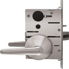 Stanley - Grade 1 Classroom Lever Lockset - 2-3/4" Back Set, Best SFIC Cylinder, Brass Alloy, Satin Stainless Steel Finish - Top Tool & Supply