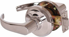 Stanley - Grade 1 Passage Lever Lockset - 2-3/4" Back Set, Keyless Cylinder, Brass Alloy, Bright Chrome Finish - Top Tool & Supply