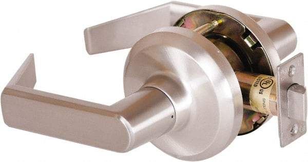 Stanley - Grade 1 Passage Lever Lockset - 2-3/4" Back Set, Keyless Cylinder, Brass Alloy, Satin Nickel Finish - Top Tool & Supply