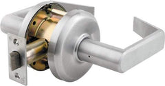 Stanley - Grade 2 Passage Lever Lockset - 2-3/4" Back Set, Keyless Cylinder, Brass Alloy, Satin Chrome Finish - Top Tool & Supply