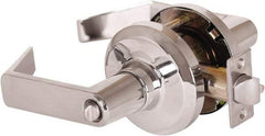 Stanley - Grade 1 Entrance Lever Lockset - 2-3/4" Back Set, Key In Lever Cylinder, Brass Alloy, Bright Chrome Finish - Top Tool & Supply