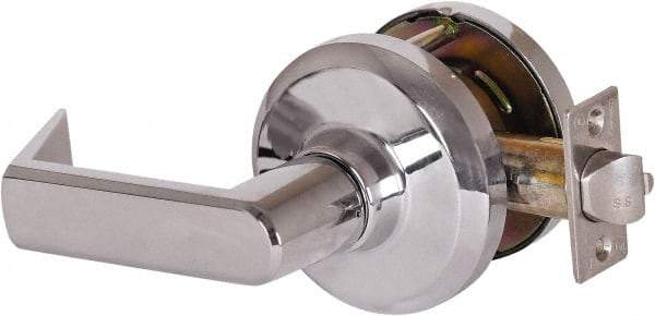 Stanley - Grade 1 Communicating Lever Lockset - 2-3/4" Back Set, Key In Lever Cylinder, Brass Alloy, Bright Chrome Finish - Top Tool & Supply