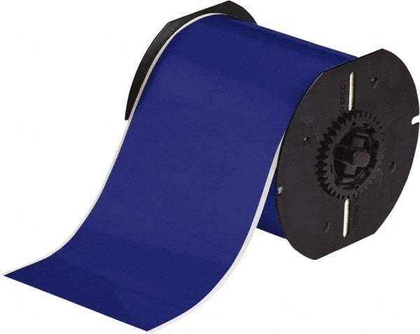 Brady - 4" Wide x 1,200" Long, Blue Vinyl Tape - For BBP30 Label Printer, BBP33 Label Printer, BBP35 Multicolor Sign & Label Printer, BBP37 Color & Cut Sign & Label Printer, BradyPrinter S3100, BBP31 Sign & Label Printer - Top Tool & Supply