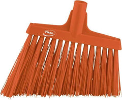 Vikan - 11-3/4" Wide, Orange Polyester Bristles, Angled Broom - Water Resistant - Top Tool & Supply