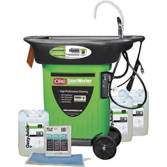 CRC - Free Standing Water-Based Parts Washer - 15 Gal Max Operating Capacity, HDPE Tank, 42" High x 43" Long x 27" Wide, 110 Input Volts - Top Tool & Supply