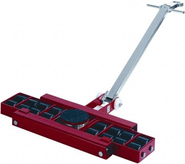 GKS - 26,400 Lb Capacity Steel Machine Dolly - 40.6" Long x 24.4" Wide x 4.3" High, 3.3" Wheels - Top Tool & Supply