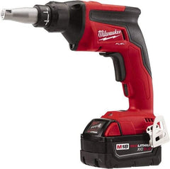 Milwaukee Tool - 18 Volt Pistol Grip Cordless Screwdriver - 0 to 4,500 RPM, 124 In/Lb Torque, Lithium-Ion Battery - Top Tool & Supply