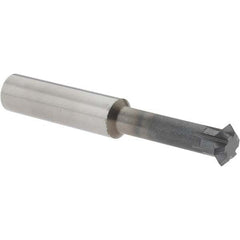 Accupro - 3/8° 3/8" Cut Diam, 1/8" Cut Width, 3/8" Shank, Solid Carbide Double-Angle Cutter - Top Tool & Supply