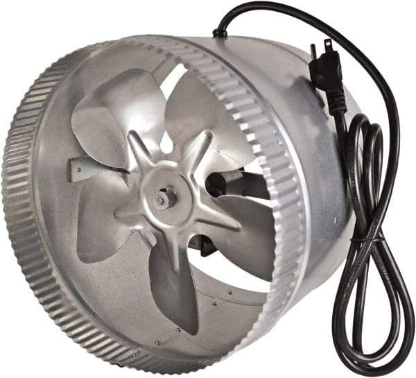 Suncourt - 10" Diam, 1.5 Amp, 120 Volt Duct Fan - 300 CFM, Single Speed - Top Tool & Supply