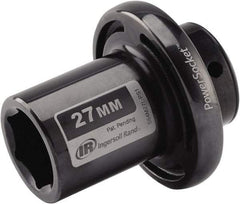 Ingersoll-Rand - 1/2" Drive 27mm Standard Impact Socket - 6 Points, 3-1/10" OAL - Top Tool & Supply