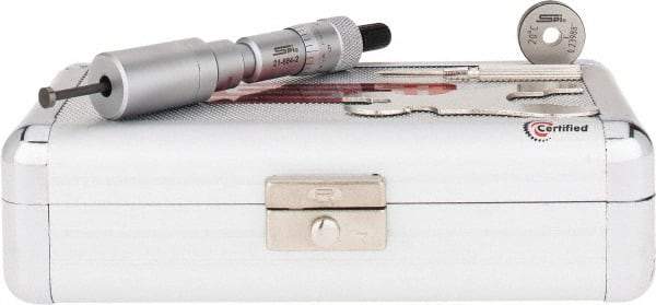 SPI - 0.24 to 0.28", 0.89" Gage Depth, Mechanical Inside Hole Micrometer - 0.0001" Graduation, 0.00016" Accuracy, Ratchet Stop Thimble - Top Tool & Supply