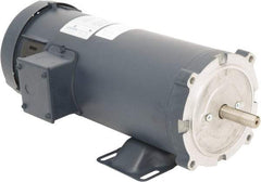 Leeson - 1-1/2 Max hp, 2,500 Max RPM, DC Electric AC DC Motor - 230 V Input, S56C Frame, C-Face with Base Mount, TEFC Enclosure - Top Tool & Supply