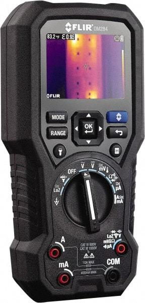 FLIR - DM284, CAT IV, 1,000 VAC/VDC, Digital Thermal Imaging Multimeter - 50 mOhm, Measures Voltage, Capacitance, Current, Frequency, Resistance, Temperature - Top Tool & Supply