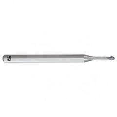 0.6mm x 4mm x 0.5mm x 45mm 2Fl Carbide Ball OSG EXOCARB® WXL® End Mill-WXL - Top Tool & Supply