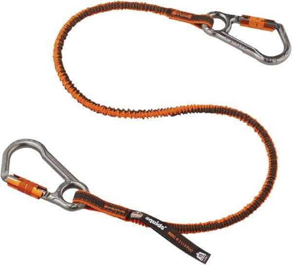 Ergodyne - 38" Tool Lanyard - Carabiner Connection, 60" Extended Length, Orange - Top Tool & Supply