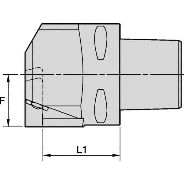 Kennametal - EG-P-GUP, EG-U-GUN, EG-U-GUP, ER-P-GUP, ER-U-GUN, ER-U-GUP Insert, 57mm Head Length, Modular Grooving Blade Holder Head - Right Hand Cut, System Size PSC80, Through Coolant, Series Beyond Evolution - Top Tool & Supply