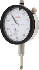 SPI - 1/2" Range, 0-50-0 Dial Reading, 0.001" Graduation Dial Drop Indicator - 2.2" Dial, 0.1" Range per Revolution, 0.002" Accuracy, Revolution Counter, Includes NIST Traceability Certification - Top Tool & Supply