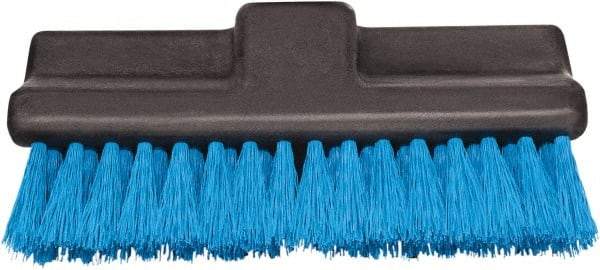 Harper Brush - 2-1/4" Bristle Length, Polypropylene Deck Scrub Brush - 10" Wide Head, 10" OAL, Black, Polypropylene Block - Top Tool & Supply