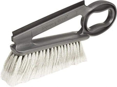 Harper Brush - 14" OAL, Synthetic Counter Brush - 2-1/4" Bristle Length, 8" Long x 1-3/4" Wide Head, Straight Foam Handle, Gray & Red - Top Tool & Supply