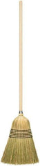 Harper Brush - 56" OAL Corn Bristle Broom - 39" Long Wood Handle, 17" Bristle Length, 14" Wide - Top Tool & Supply