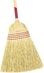 Harper Brush - 58" OAL Corn Bristle Broom - 40" Long Wood Handle, 18" Bristle Length, 18" Wide - Top Tool & Supply