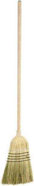 Harper Brush - 55" OAL Corn Blend Bristle Broom - 39" Long Wood Handle, 16" Bristle Length, 12" Wide - Top Tool & Supply