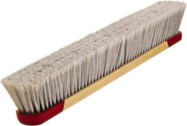 Harper Brush - 24" Smooth Surface Synthetic Push Broom - 3" Bristle Length, Plastic Block, Bolt-On Handle Connection, Handle Included - Top Tool & Supply