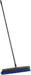 Harper Brush - 24" Medium Duty Synthetic Push Broom - 3" Bristle Length, Plastic Block, Threaded Handle Connection, Handle Included - Top Tool & Supply