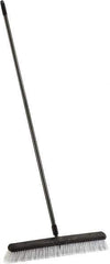 Harper Brush - 24" Smooth Surface Synthetic Push Broom - 3" Bristle Length, Plastic Block, Threaded Handle Connection, Handle Included - Top Tool & Supply