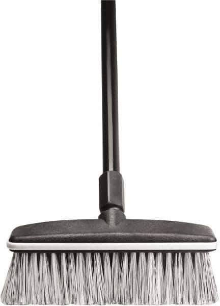 Harper Brush - 10" OAL, Vehicle Wash Brush - Black Flagged Plastic Bristles, 22-1/4" Trim Length, 54" Handle - Top Tool & Supply